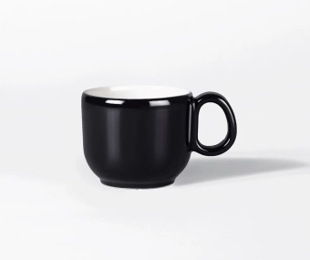 Чашка MÖWE Hen 200 Handle Black - американо, фильтр, флэт-уайт