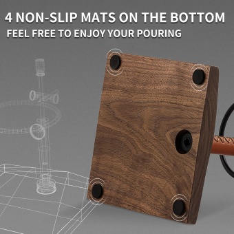 Подставка для кофейного дриппера MHW-3BOMBER Metal Frame And Walnut Base BCH5902, цвет черный (3)