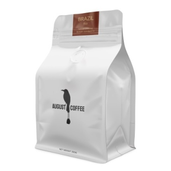 Brazil Rio AUGUST COFFEE (для эспрессо) кофе в зернах, упак. 200 г.