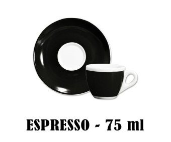 Кофейная пара для эспрессо Ancap Verona Millecolori AP-33015, черный, деколь чашка, ручка, блюдце 4