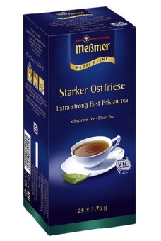 Чай в пакетиках чёрный Крепкий Восточно-фрисландский Messmer Profi Line упак 25шт х 1,75гр