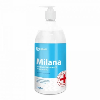 Жидкое мыло Grass Milana антибактериальное с дозатором, флакон 1000 мл 2