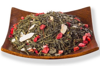 Зелёный чай с добавками Клубника со сливками сенча Griffiths Tea упак 500 гр