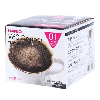 Воронка керамическая (пуровер) HARIO Coffee Dripper V60 VDC-01R для заваривания кофе, цвет красный (4)