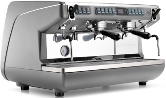 Nuova Simonelli Appia Life Timer 2Gr V, серая металлик— профессиональная рожковая кофемашина для эспрессо