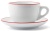 Кофейная пара для двойного капучино Ancap Verona Millecolori Rims AP-37311, красный, ободок на чашке