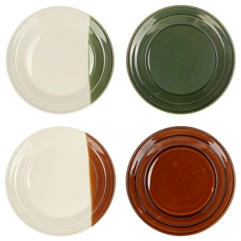Набор тарелок 4 шт Loveramics Sancai D104-91A Salad Plate 22,5 см (расцветка Ассорти)