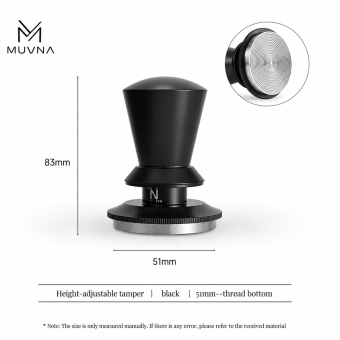 Темпер Muvna Infinitely Adjustable Knob D51, антрацит, резьба