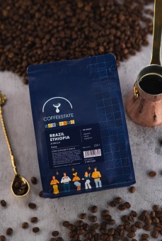 Brazil Ethiopia COFFEESTATE (для эспрессо) кофе в зёрнах, упак. 250 г.