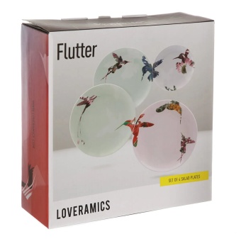 Набор тарелок 4 шт Loveramics Flutter D076-93A 20,5 см Salad Plate (расцветка ассорти) 12