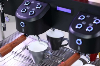 Carimali GLOW E2 BLACK GL-E2-B GL-E2-B, цвет черный, 2 группная автоматическая кофемашина эспрессо | интернет-магазин товаров для кофеен ТЕРРИТОРИЯ КОФЕ