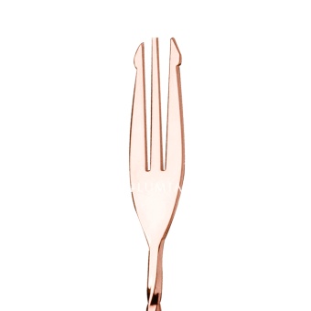 Барная ложка Lumian Trident fork L0015, цвет медь, длина 40 см 1