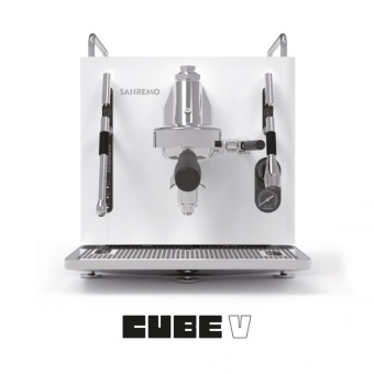 Кофемашина эспрессо Sanremo CUBE V A 1GR, полуавтоматическая, белая 2