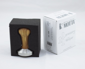 Темпер Ø58 мм MOTTA OLIVE 320-00 плоское стальное основание, ручка из оливкового дерева 9