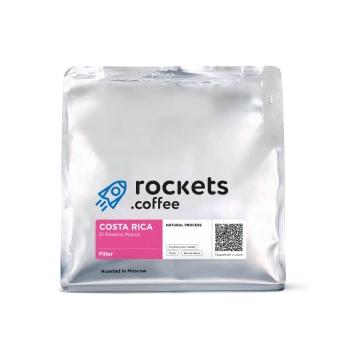 Costa Rica El Rosario Mocca ROCKETS COFFEE (под фильтр) кофе в зернах, упак. 250 г.