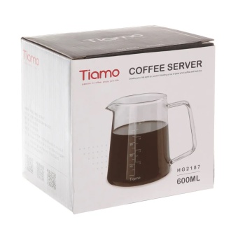 Сервировочный чайник TIAMO HG2187 стеклянный, прозрачный объем 600 мл. 3