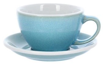 141BIB Ice Blue (чашка и блюдце), светло-голубой 300 мл.