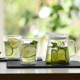 Чайник заварочный для чая Hario Clear Teapot FNC-45-T, стекло, с фильтром, объём 450 мл. 4