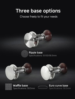 Темпер для кофе ZeroHero Sword Calibrated Espresso Tamper — калиброванный темпер 30 lb с автолевелингом и рельефным основанием 58 мм, черный