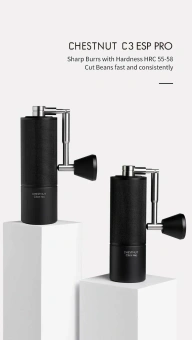 Кофемолка ручная Timemore Chestnut C3 ESP Pro 70TGD022AA301, нерж. сталь, черная