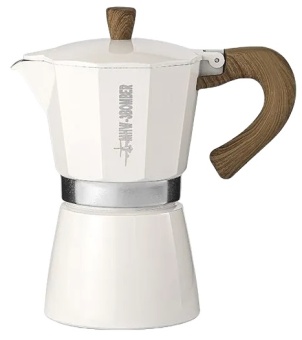 Гейзерная кофеварка MHW-3BOMBER на 150 мл, белая, Moka Potwhite-150 ml, M5814W (1)