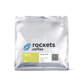 Kenya Kabare Karani PB ROCKETS COFFEE (под фильтр) кофе в зернах, упак. 250 г.