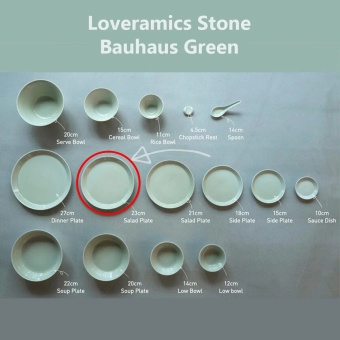 Тарелка Loveramics Stone 23 см D112-20BBG Salad Plate (Bauhaus Green), светло-зеленый 18