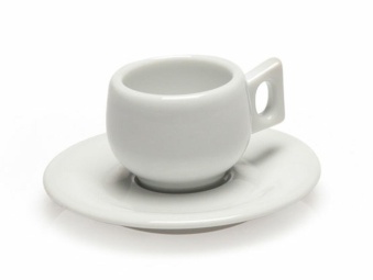 Кофейная пара для двойного эспрессо Ancap Lido AP-29532, белый, объем 110 мл 2