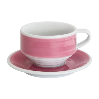 Кофейная пара Loveramics Deco, 220ml, цвет: pink handpaint C118-011BPP/C118-032BPP