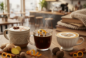 Идеи зимнего меню: пряный латте, фильтр с апельсином и кофе с трюфелем