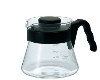 Чайник сервировочный Hario VCS-01B, стекло, с пластиковой чёрной ручкой, объём 450 мл 1