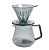 Набор для кофе Timemore Crystal Eye Brewer Set Transparent Black 70TGB018AA008 воронка 02+серв.600мл