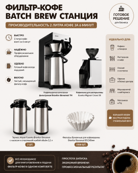 Комплект фильтр-кофе Batch Brew: Полное решение для кафе и кофеен