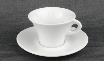 Кофейная пара для эспрессо Ancap Aida AP-31737, фарфор, белый, объем 180 мл 5