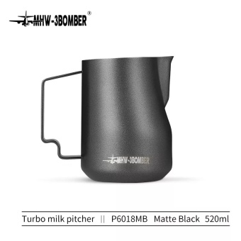 Питчер молочник для каппучино и латте MHW-3BOMBER Turbo черный, 520 мл P6018MB (2)