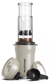 Кофеварка ручная Аэропресс (Aeropress) Go PLUS, цвет кремовый (1)