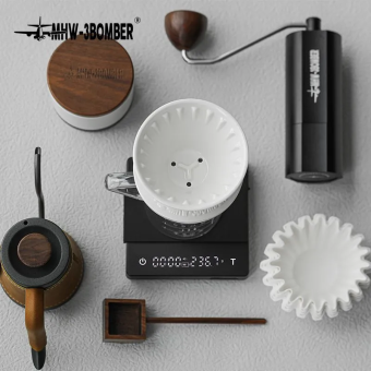 Воронка керамическая для приготовления кофе MHW-3BOMBER Meteor Coffee Dripper 155, FC588, цвет белый (2)