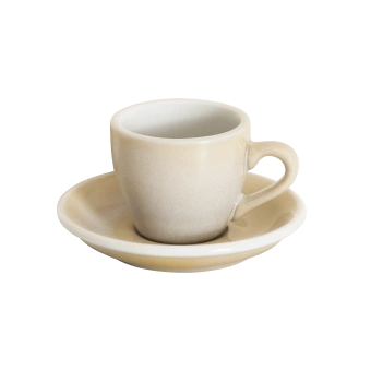 Кофейная пара Loveramics egg, 80ml, цвет: бежевый (ivory) 80-133BIV/154BIV